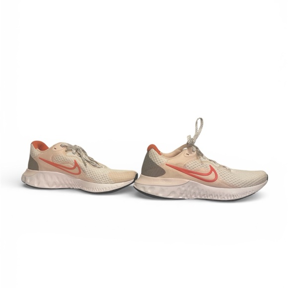 Nike Wmns Renew Run 2 road running shoes in a white, orange, and peach sz 9 - Picture 5 of 7